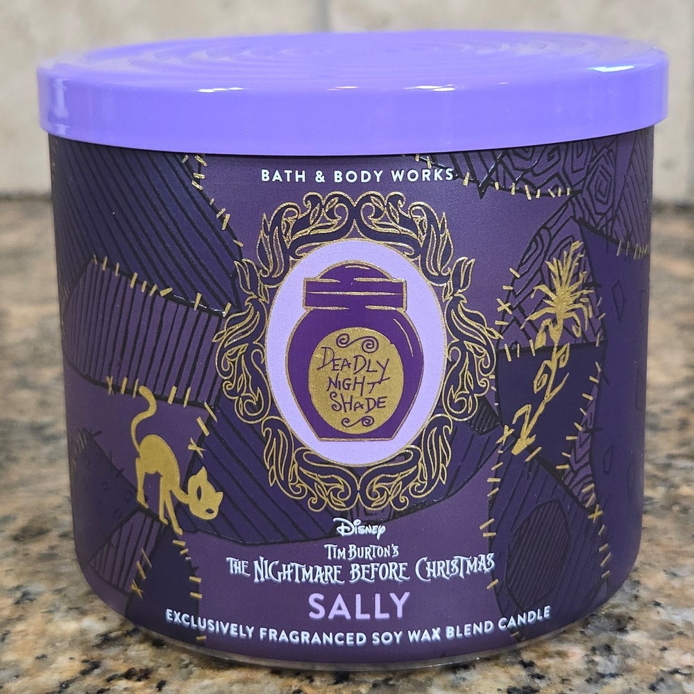 Bath & Body Works Nightmare Before Christmas Sally 3 Wick Candle